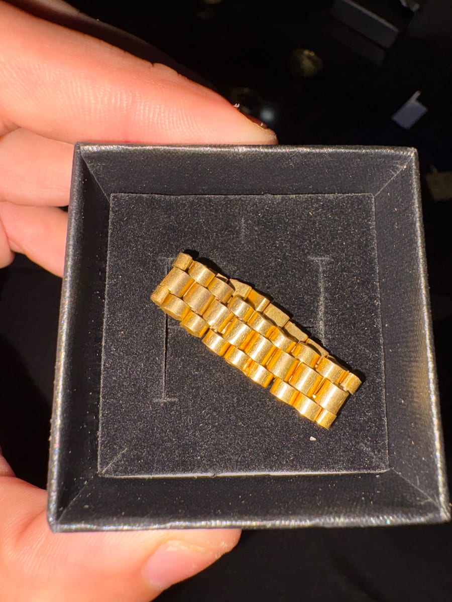 Anillo Articulado, baño en oro 18K