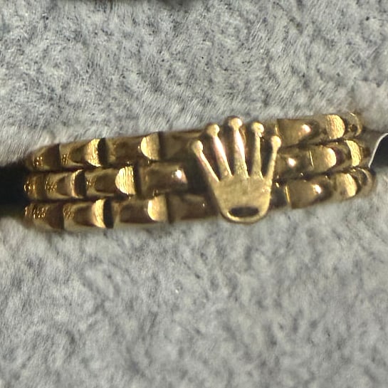 Anillo Rolex Fijo, baño en oro 18K