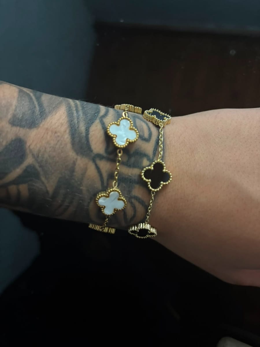 Pulsera Van Cleef, baño en oro 18K